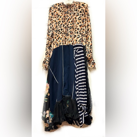 Leopard and Floral Pleated Skirt - Picture 3 of 5